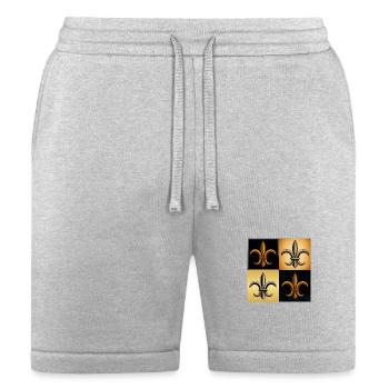 Fleur De Lis Square - Bella + Canvas Unisex Short - heather gray - Front