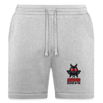 Motivational Mothman Believes In You - Bella + Canvas Unisex Short - heather gray - Front