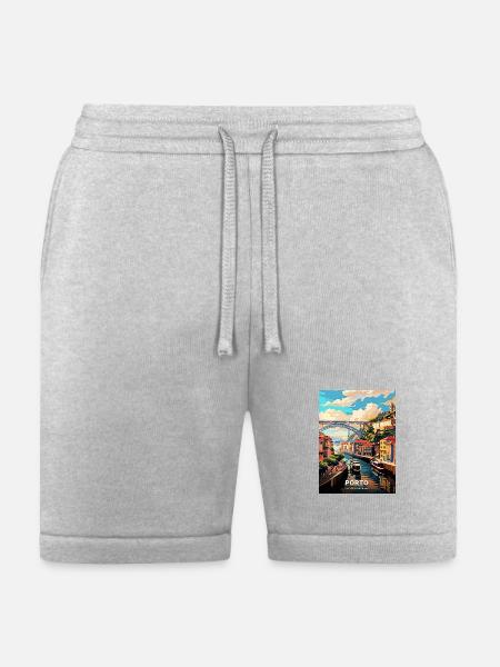Porto Portugal Travel - Bella + Canvas Unisex Short - heather gray