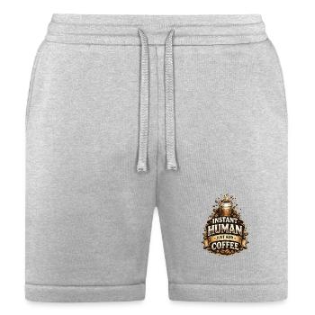 Instant Human Just Add Coffee – Funny Coffee Lover - Bella + Canvas Unisex Short - heather gray - Front