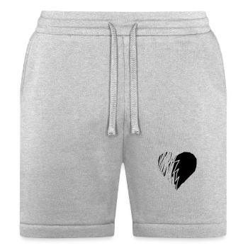 Broken heart - Bella + Canvas Unisex Short - heather gray - Front