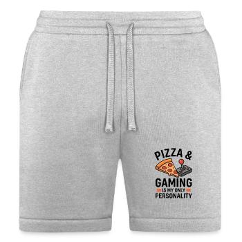 Pizza Arcade Pixel Joy - Bella + Canvas Unisex Short - heather gray - Front