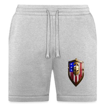 The Spartan Pointe Shield - Bella + Canvas Unisex Short - heather gray - Front