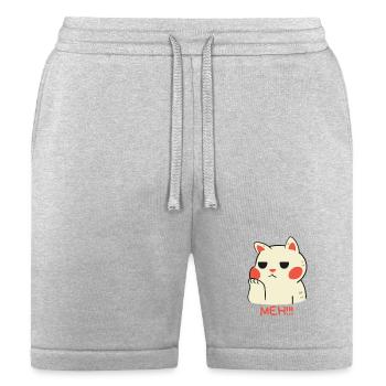 Meh Cat - Bella + Canvas Unisex Short - heather gray - Front