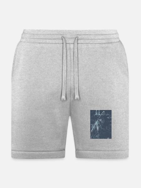 Good Shepherd - Blue Image - Bella + Canvas Unisex Short - heather gray