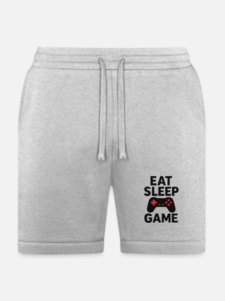 Eat Sleep Game Controller - Bella + Canvas Unisex Short - heather gray