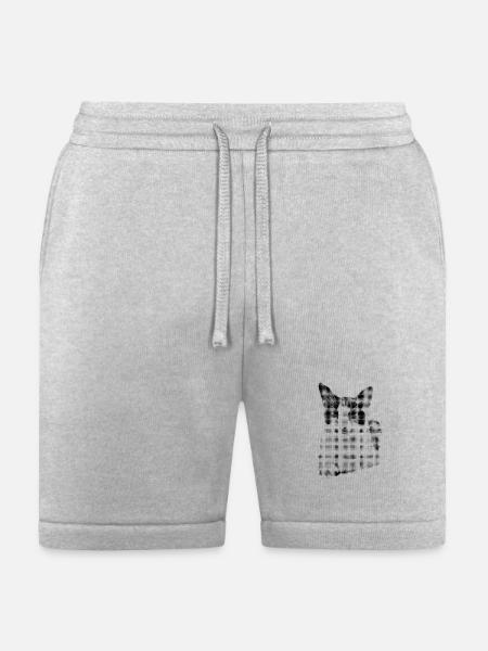 Calico Cat Halftone - Bella + Canvas Unisex Short - heather gray