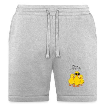 Sunglass Trio Ducklings - Bella + Canvas Unisex Short - heather gray - Front