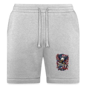 Born To Be Free Eagle - Bella + Canvas Unisex Short - heather gray - Front