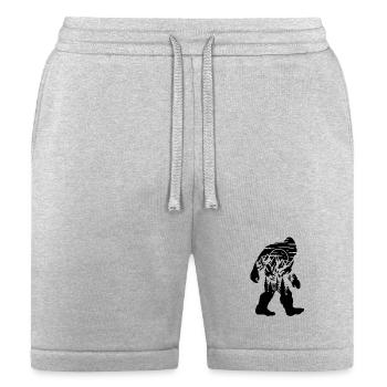 Mountain Wolf Howling Silhouette - Bella + Canvas Unisex Short - heather gray - Front