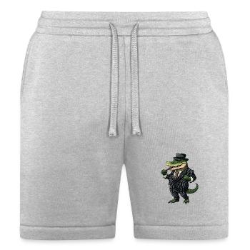 Wealthy Crocodile in a Suit - Bella + Canvas Unisex Short - heather gray - Front