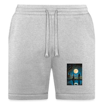 Enchanted Moonlit Reflection Scene - Bella + Canvas Unisex Short - heather gray - Front
