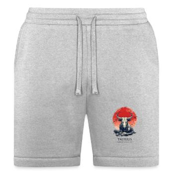 Taurus Bull at Sunset Circle - Bella + Canvas Unisex Short - heather gray - Front