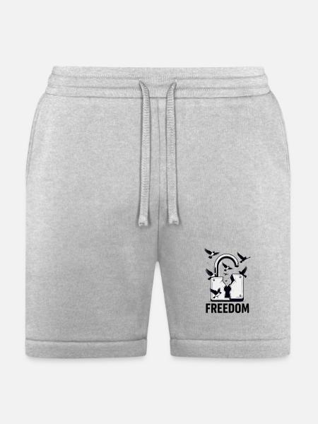 Freedom Breaks All Locks - Bella + Canvas Unisex Short - heather gray