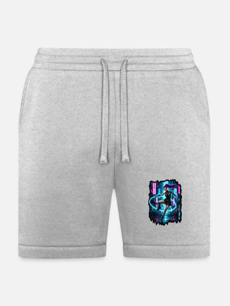 Cyberpunk Aesthetic — Phantom Protocol - Bella + Canvas Unisex Short - heather gray