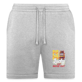 Papa Lucky Slot Machine Shirt Casino Gambling - Bella + Canvas Unisex Short - heather gray - Front