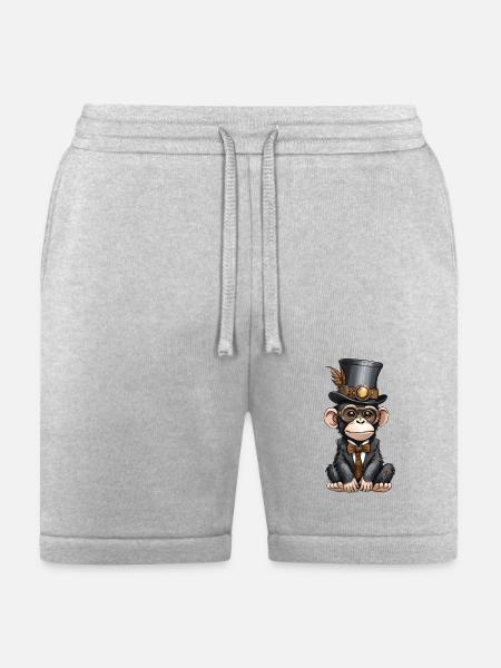 Well-dressed chimpanzee - Bella + Canvas Unisex Short - heather gray
