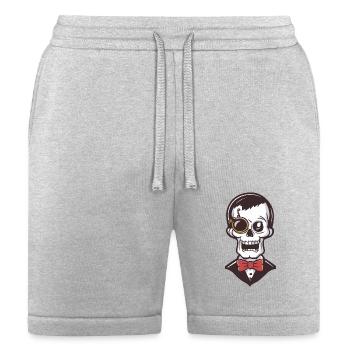 Skeleton Wearing Suit and Tie - Bella + Canvas Unisex Short - heather gray - Front