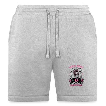 Feral Moms Club Skull Messy Bun Caffeine Chaos  - Bella + Canvas Unisex Short - heather gray - Front