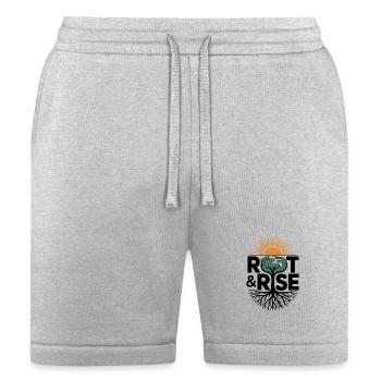 Root & Rise: Sunburst Tree - Bella + Canvas Unisex Short - heather gray - Front