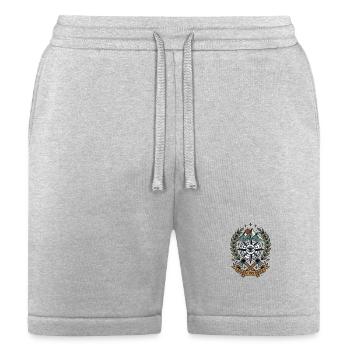 Born to Hike Mountain Crest - Bella + Canvas Unisex Short - heather gray - Front