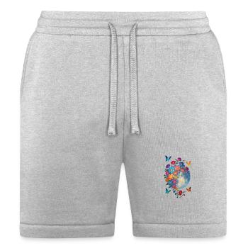 Lunar Bloom - Bella + Canvas Unisex Short - heather gray - Front