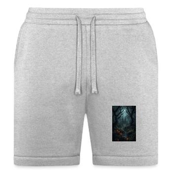 Enchanted Forest Castle Scene - Bella + Canvas Unisex Short - heather gray - Front