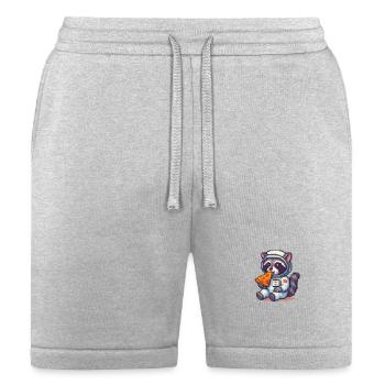 Cosmic Raccoon in Space Suit - Bella + Canvas Unisex Short - heather gray - Front