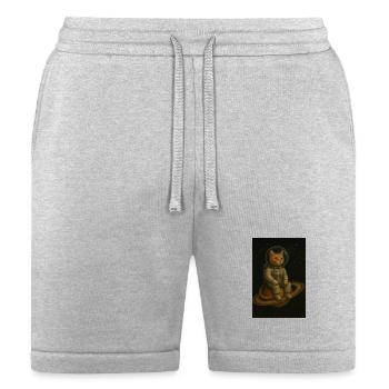 Celestial Cat in Astronaut Suit - Bella + Canvas Unisex Short - heather gray - Front