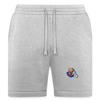 Cosmic Cat in Space Suit - Bella + Canvas Unisex Short - heather gray - Front