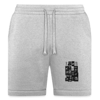 Midnight Mantras on Dark Tiles - Bella + Canvas Unisex Short - heather gray - Front