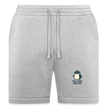 Too Cool For Ice Penguin - Bella + Canvas Unisex Short - heather gray - Front