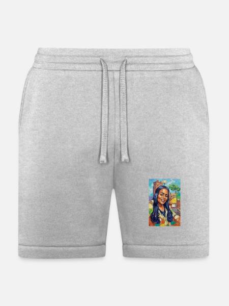 Bluehair City Portrait - Bella + Canvas Unisex Short - heather gray
