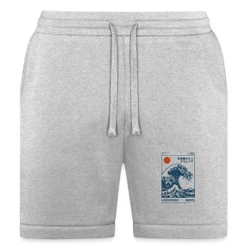 Blue Crest Wave Hokkaido - Bella + Canvas Unisex Short - heather gray - Front