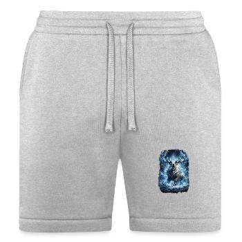 Frost Wolf Howl - Bella + Canvas Unisex Short - heather gray - Front