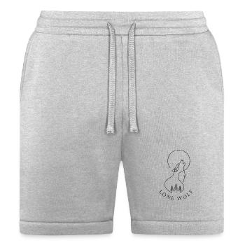 Lone Wolf Howl Moonlight Forest - Bella + Canvas Unisex Short - heather gray - Front