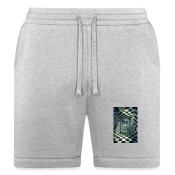 Checkered Infinity Room - Bella + Canvas Unisex Short - heather gray - Front
