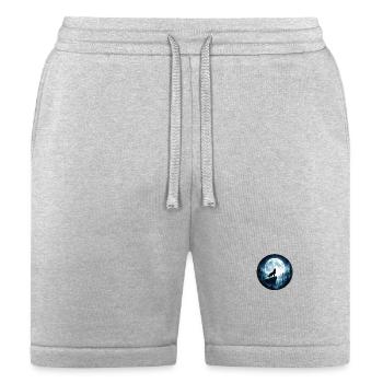 Moonlit Wolf Howl Circle - Bella + Canvas Unisex Short - heather gray - Front