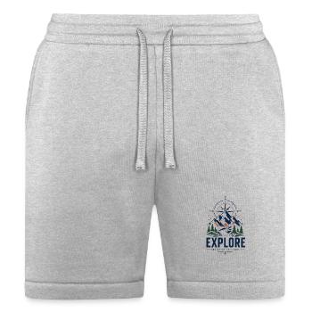 Explore Great Outdoors Mountains - Bella + Canvas Unisex Short - heather gray - Front