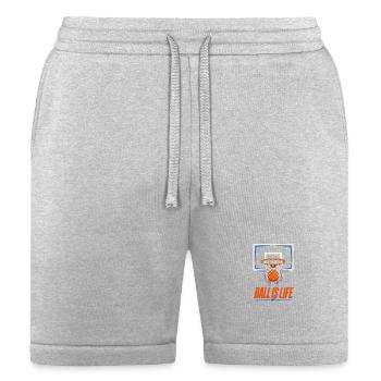 Basketball Hoop Emblem Bold Orange - Bella + Canvas Unisex Short - heather gray - Front