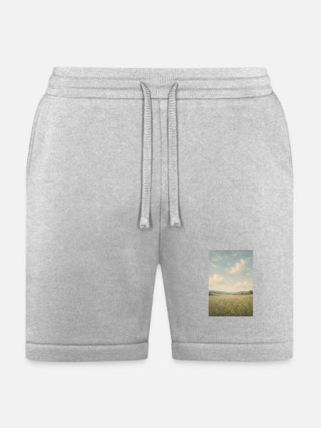 Meadow Bloom Under Wide Sky - Bella + Canvas Unisex Short - heather gray