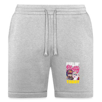 Feelin Slotty Today Unicorn Casino Slot Machine - Bella + Canvas Unisex Short - heather gray - Front