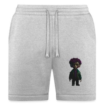 Creepy Boy Doll - Bella + Canvas Unisex Short - heather gray - Front