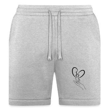 Broken Heart - Bella + Canvas Unisex Short - heather gray - Front
