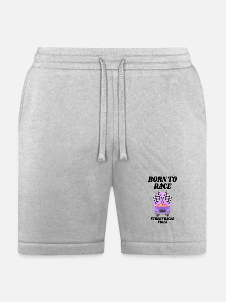BORN TO RACE - Bella + Canvas Unisex Short - heather gray