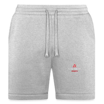 Steel Sweat Strength Shirt – Construction Worker B - Bella + Canvas Unisex Short - heather gray - Front