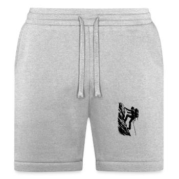 Hobby Mountaineer Climbing On The Mountain - Bella + Canvas Unisex Short - heather gray - Front