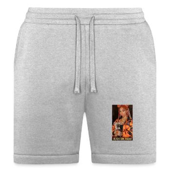 Black Girl Magic: Orange Camo - Bella + Canvas Unisex Short - heather gray - Front