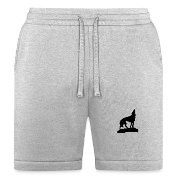 Howling Wolf. - Bella + Canvas Unisex Short - heather gray - Front
