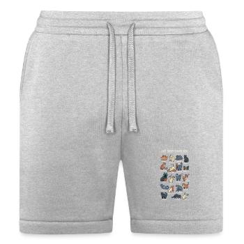 Cat Body Language Behavior Chart - Bella + Canvas Unisex Short - heather gray - Front